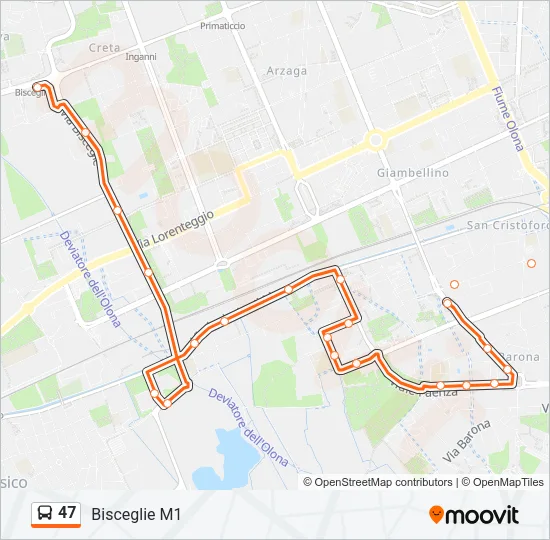 47 Bus Line Map
