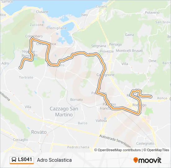 LS041 Route: Schedules, Stops & Maps - Adro - Madonna Della Neve (Updated)