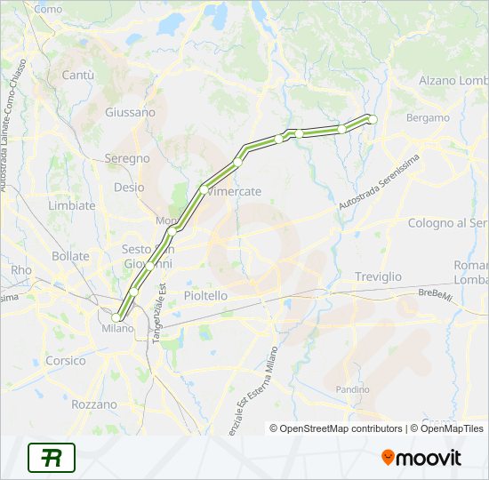 Percorso linea  R14