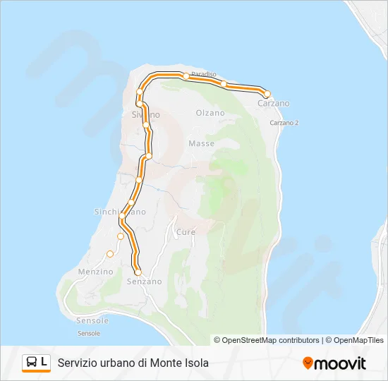 Percorso linea bus L