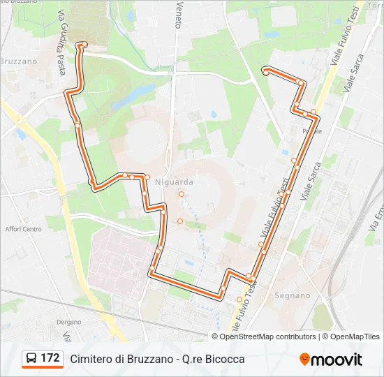 172 Bus Line Map
