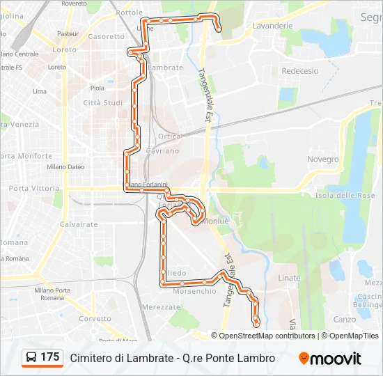 175 Bus Line Map