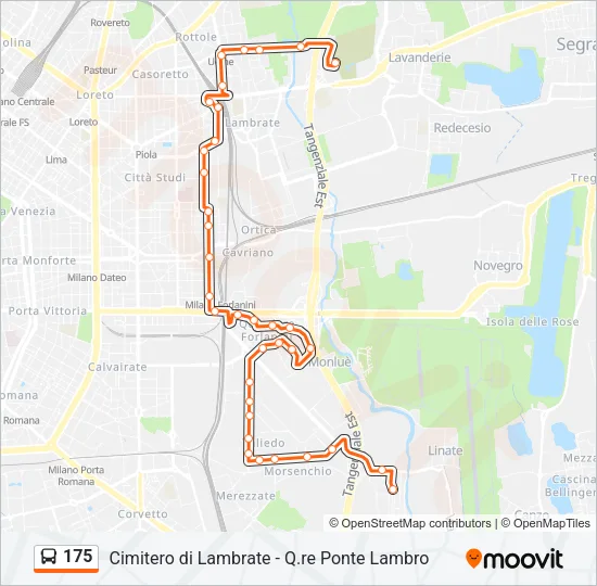 175 Bus Line Map