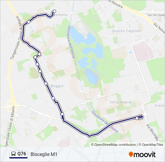 Q76 Bus Route Map Q76 Route: Schedules, Stops & Maps - Bisceglie M1 (Updated)