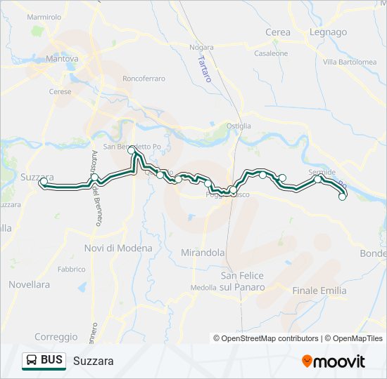 Mappa della linea BUS