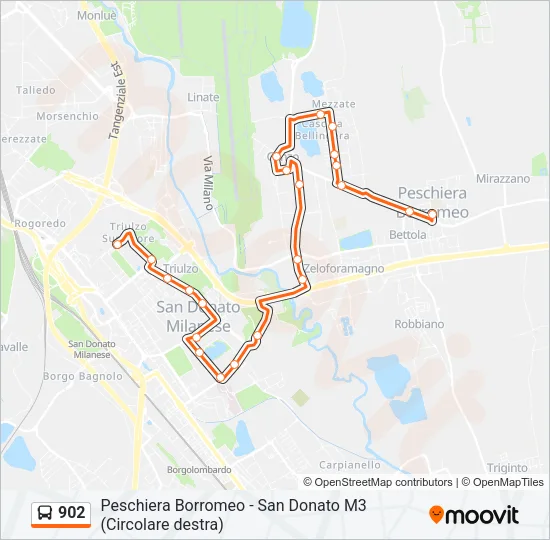902 Bus Line Map