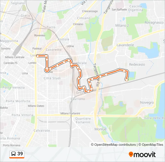 39 Bus Line Map