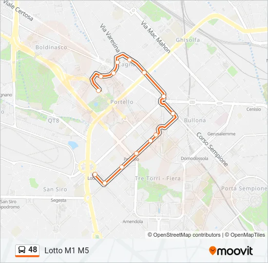 48 Bus Line Map