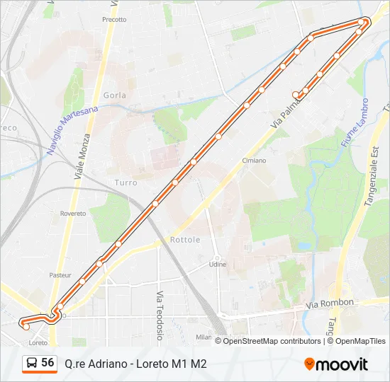 56 Bus Line Map