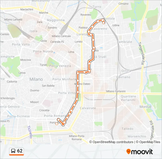 62 Bus Line Map
