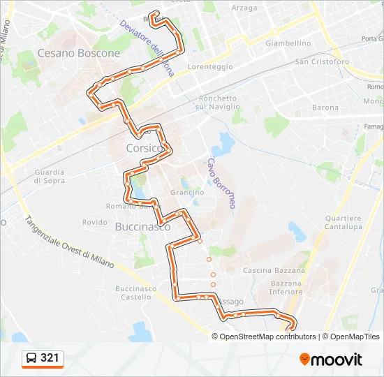 321 Bus Line Map