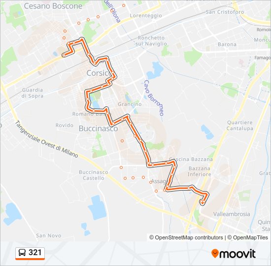 321 bus Line Map