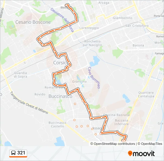 321 Bus Line Map