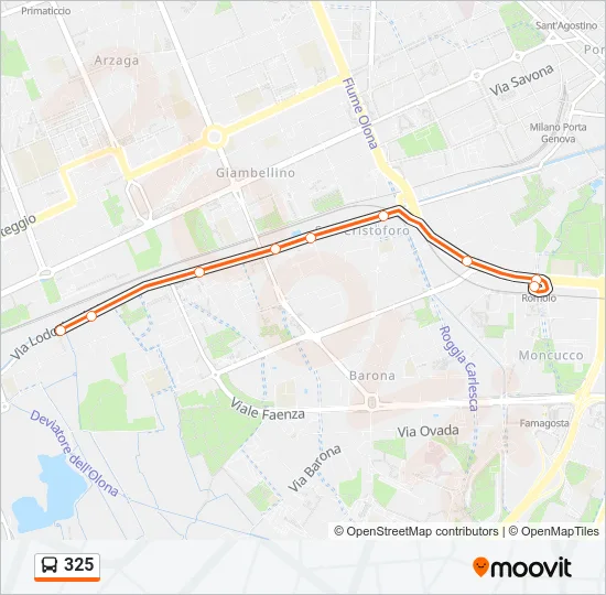 325 Bus Line Map