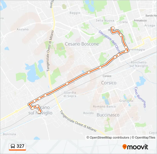 327 Bus Line Map