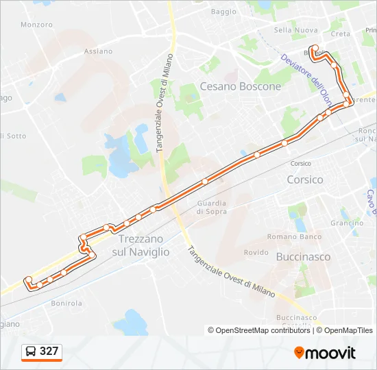 327 Bus Line Map
