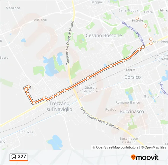 327 Bus Line Map