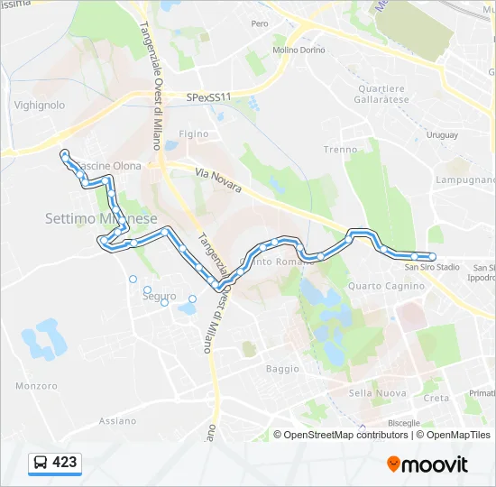 423 Bus Line Map