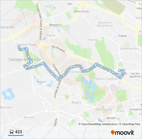 423 Bus Line Map