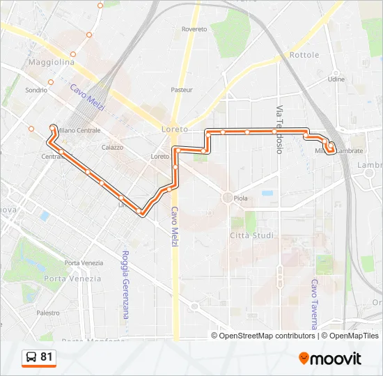 81 Bus Line Map