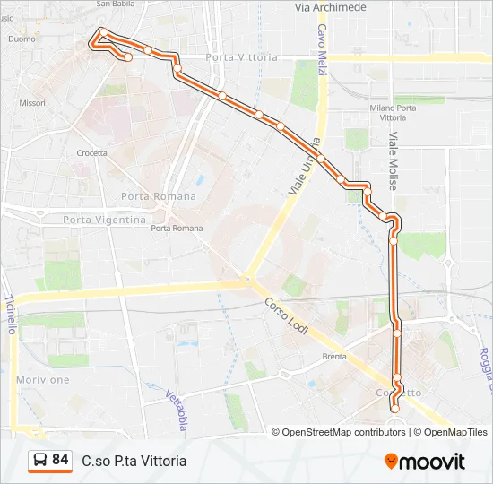 84 Bus Line Map