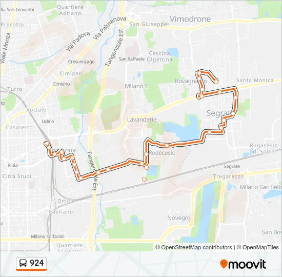 924 Bus Line Map