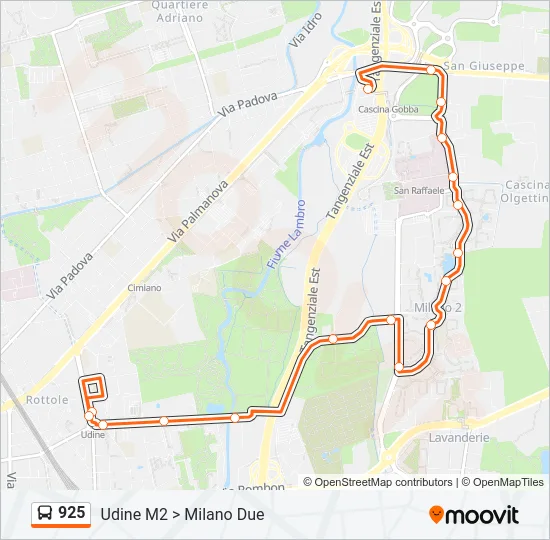 925 Bus Line Map