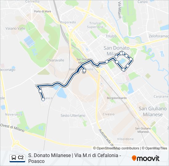 C2 bus Line Map