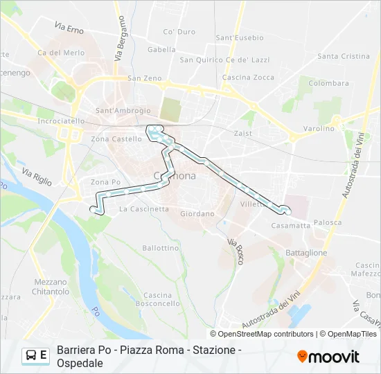 E Bus Line Map