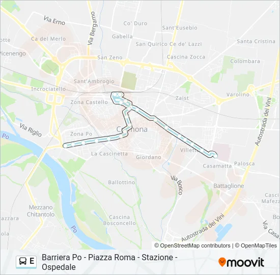 E Bus Line Map