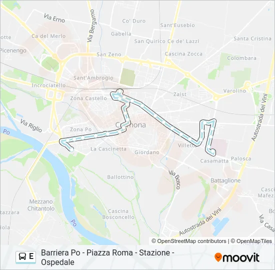 E Bus Line Map