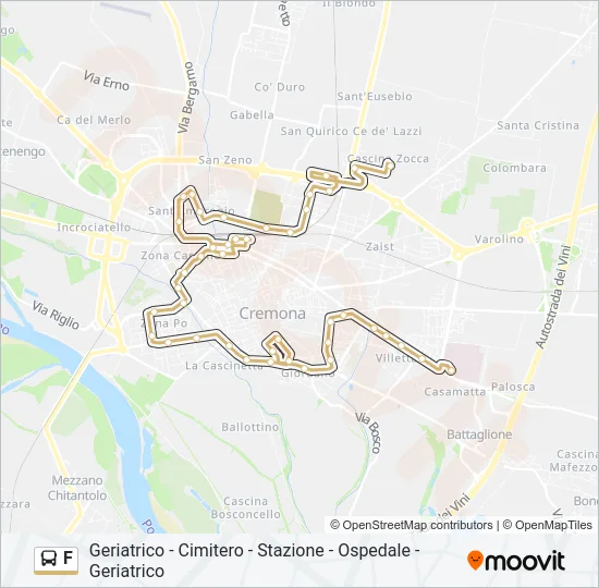 F Bus Line Map