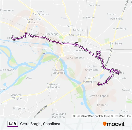 G Bus Line Map