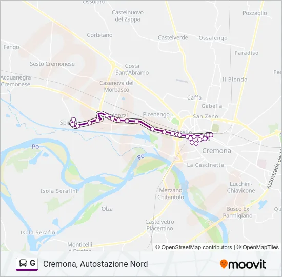 G Bus Line Map
