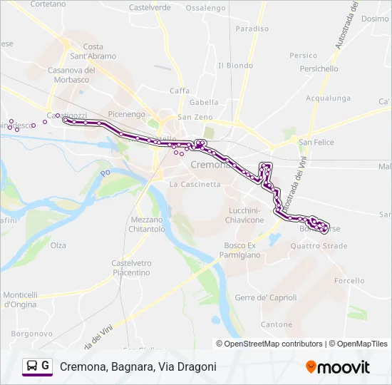 G Bus Line Map