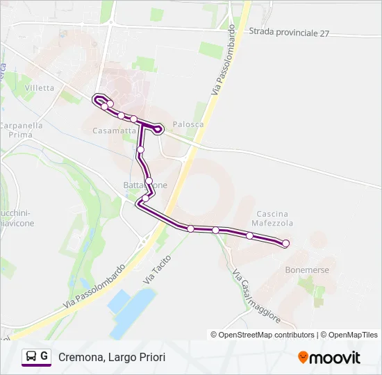 G Bus Line Map