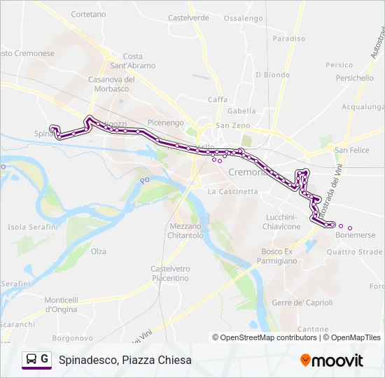 G Bus Line Map