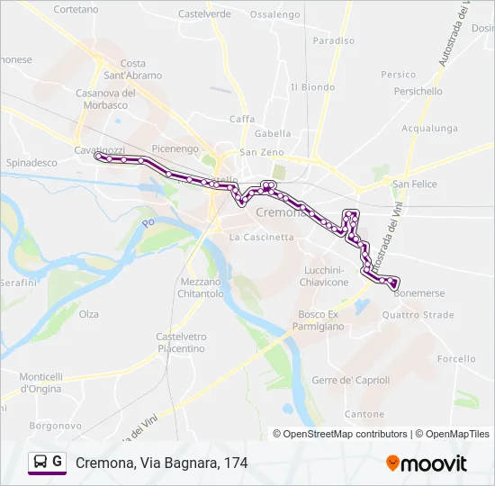 G Bus Line Map