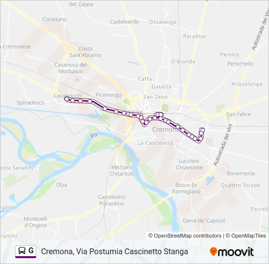 G Bus Line Map