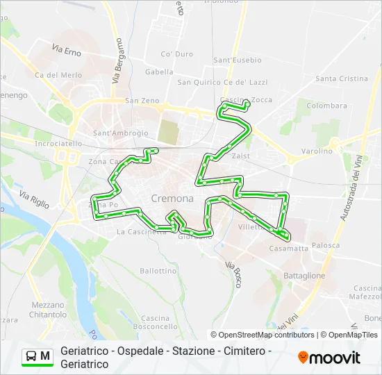 M Bus Line Map