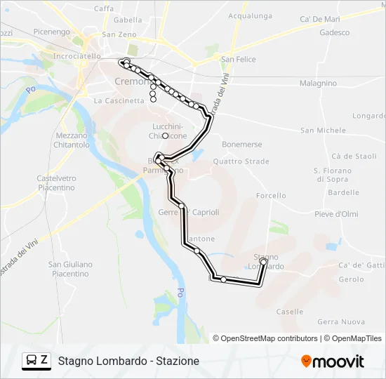 Z Bus Line Map