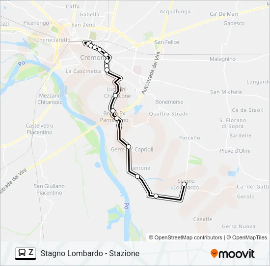Z Bus Line Map