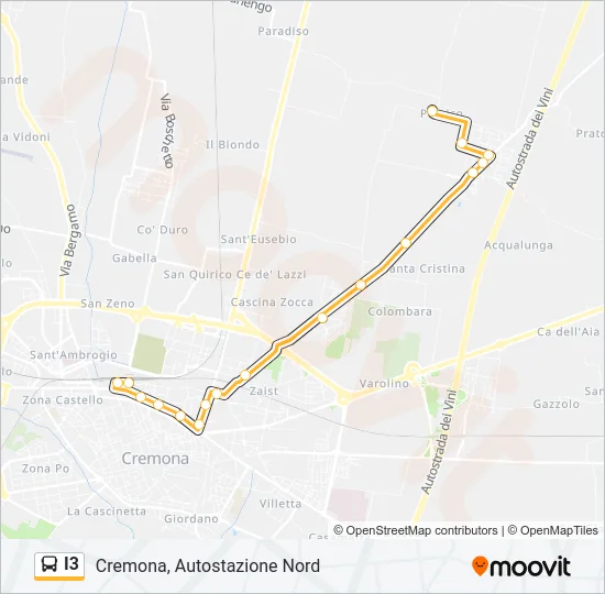 I3 Bus Line Map