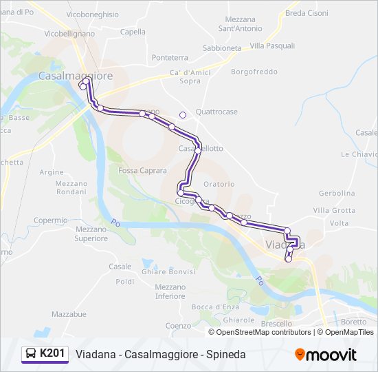 Percorso linea bus K201