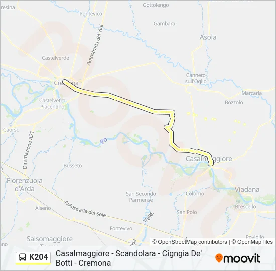 K204 Bus Line Map