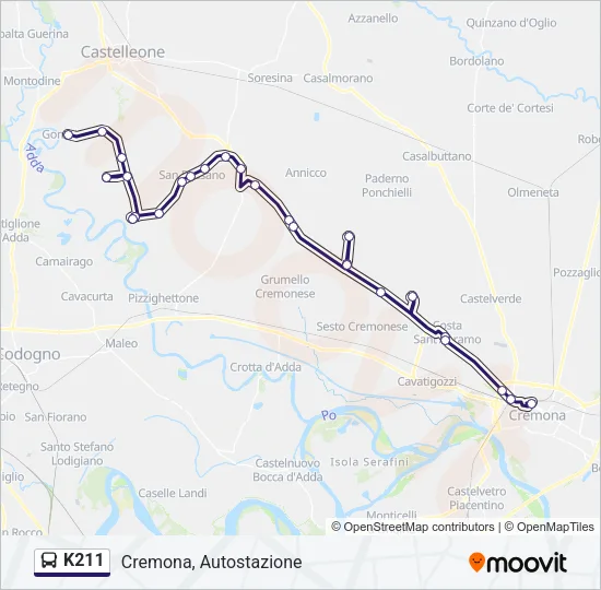 K211 Bus Line Map