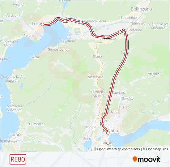 RE80 Train Line Map