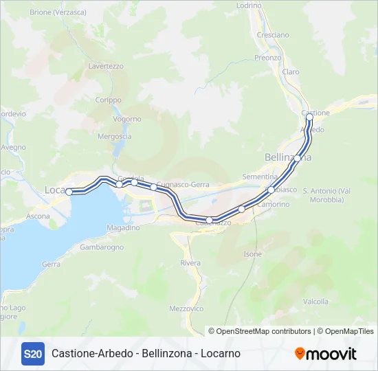 S20 Train Line Map