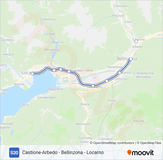 S20 Train Line Map