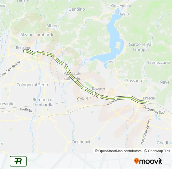 R1 Train Line Map